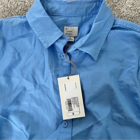 NWT Women's Long Sleeve Oxford Button-Down Shirt - A New Day Size S - Picture 10 of 12